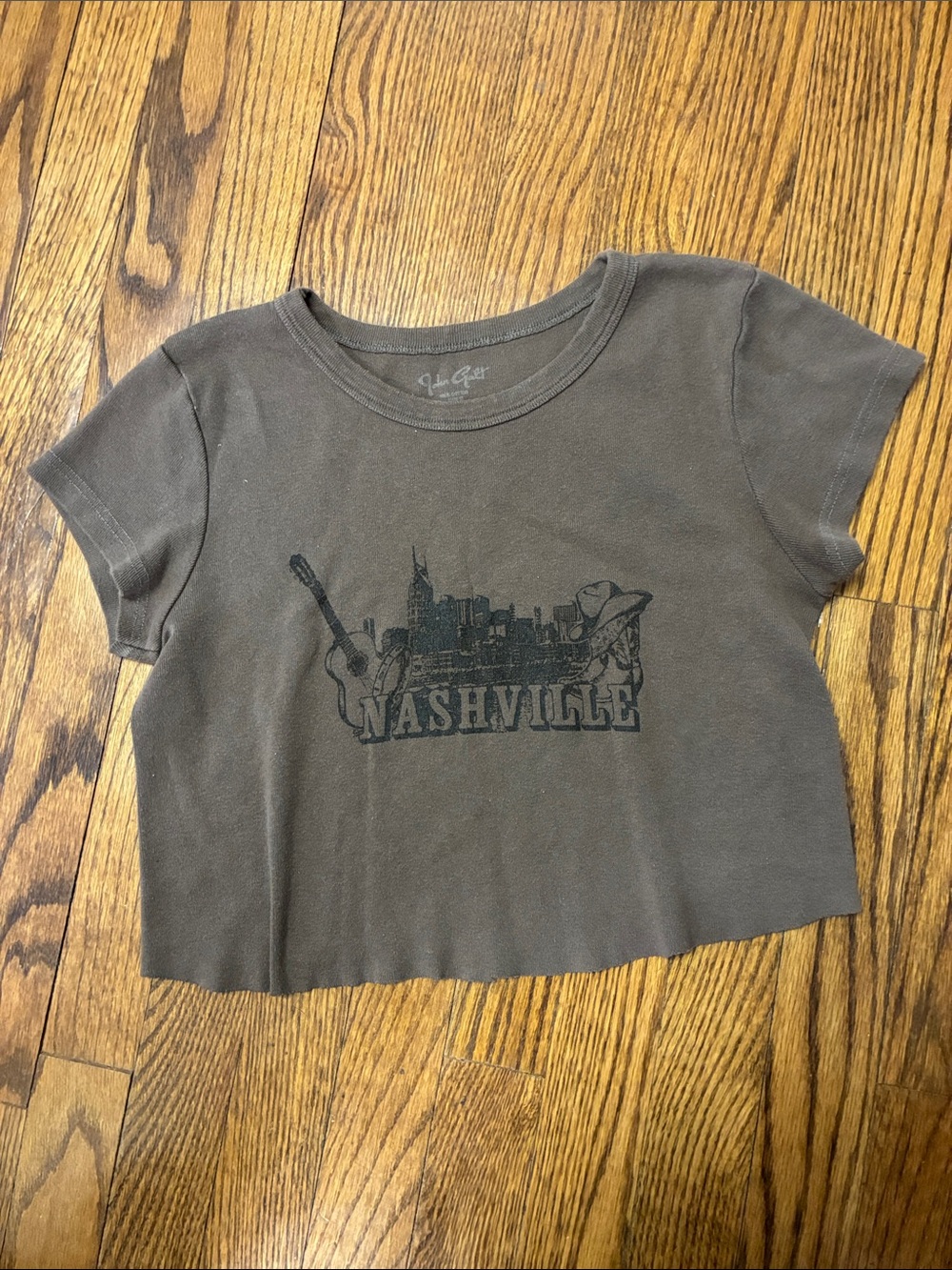 John Galt Brandy Melville Brown Nashville Graphic Tee 100% cotton one size